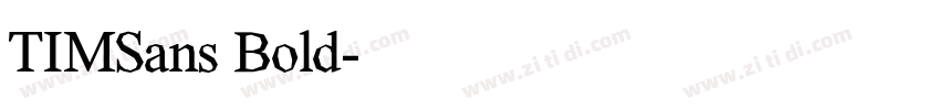 TIMSans Bold字体转换